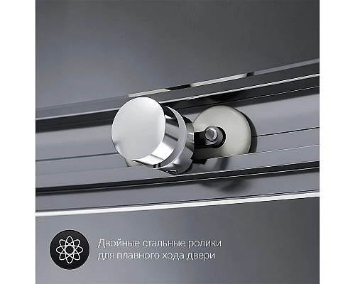 Купить Душевой уголок AM.PM Like Solo Slide 90x90 W83G-315-090CT профиль Хром глянцевый стекло прозрачное в магазине сантехники Santeh-Crystal.ru