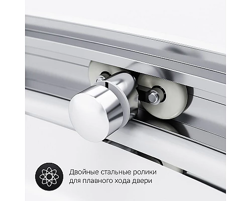 Купить Душевой уголок AM.PM Like Solo Slide 90x90 W83G-315-090CT профиль Хром глянцевый стекло прозрачное в магазине сантехники Santeh-Crystal.ru