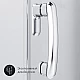 Купить Душевой уголок AM.PM Like Solo Slide 90x90 W83G-315-090CT профиль Хром глянцевый стекло прозрачное в магазине сантехники Santeh-Crystal.ru