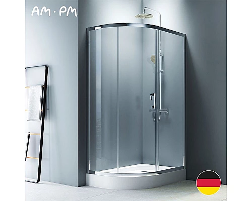 Купить Душевой уголок AM.PM Like Solo Slide 120х80 W83G-302U120CT профиль Хром глянцевый стекло прозрачное в магазине сантехники Santeh-Crystal.ru