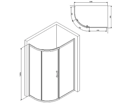 Приобрести Душевой уголок AM.PM Like Solo Slide 120х80 W83G-302U120CT64 профиль Хром матовый стекло прозрачное в магазине сантехники Santeh-Crystal.ru
