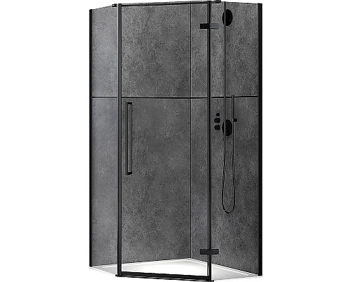 Купить Душевой уголок Abber 90х90 AG05090B фурнитура Черная стекло прозрачное в магазине сантехники Santeh-Crystal.ru