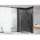 Купить Душевой уголок Abber 100х100 AG05100B профиль Черный стекло прозрачное в магазине сантехники Santeh-Crystal.ru