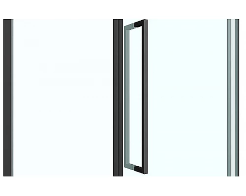 Купить Душевой уголок Abber 100х100 AG05100B профиль Черный стекло прозрачное в магазине сантехники Santeh-Crystal.ru