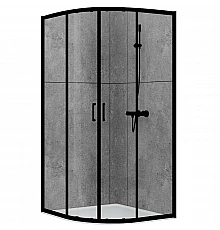 Душевой уголок Abber 90х90 AG01090B профиль Черный стекло прозрачное