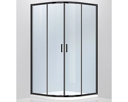 Заказать Душевой уголок Abber 90х90 AG01090B профиль Черный стекло прозрачное в магазине сантехники Santeh-Crystal.ru