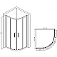 Заказать Душевой уголок Abber 90х90 AG01090B профиль Черный стекло прозрачное в магазине сантехники Santeh-Crystal.ru
