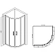 Купить Душевой уголок Abber 100х100 AG01100B профиль Черный стекло прозрачное в магазине сантехники Santeh-Crystal.ru