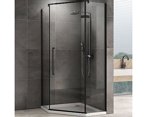 Приобрести Душевой уголок Abber Ewiges Wasser 80х80 AG05080B профиль Черный стекло прозрачное в магазине сантехники Santeh-Crystal.ru