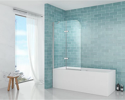 Заказать Шторка на ванну Abber Ewiges Wasser 120х140 AG51120 профиль Хром стекло прозрачное в магазине сантехники Santeh-Crystal.ru