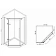 Заказать Душевой уголок Abber Ewiges Wasser 90x90 AG05090M профиль Хром стекло матовое в магазине сантехники Santeh-Crystal.ru