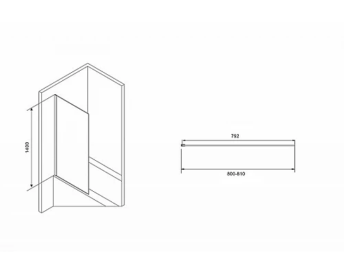 Заказать Шторка на ванну Abber Immer Offen 80x140 AG71080B профиль Черный стекло прозрачное в магазине сантехники Santeh-Crystal.ru