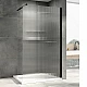 Душевая перегородка Abber Immer Offen 90 AG61091R8 профиль Черный стекло рифленое