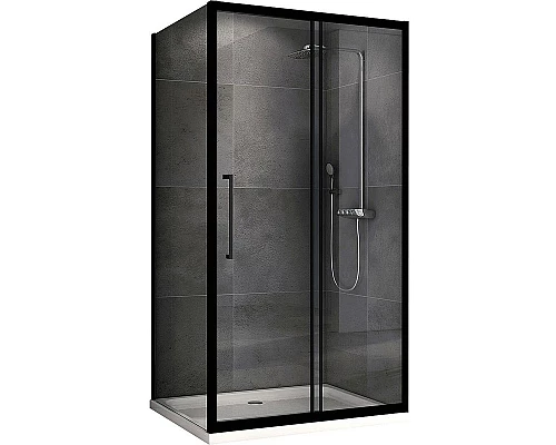 Купить Душевой уголок Abber Schwarzer Diamant 100х100 AG30100BH-S100B профиль Черный стекло прозрачное в магазине сантехники Santeh-Crystal.ru