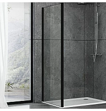 Душевая стенка Abber Schwarzer Diamant 70x195 S70B профиль Черный стекло прозрачное