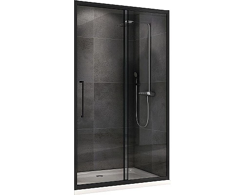 Приобрести Душевая дверь Abber Schwarzer Diamant 160 AG30160BH профиль Черный стекло прозрачное в магазине сантехники Santeh-Crystal.ru