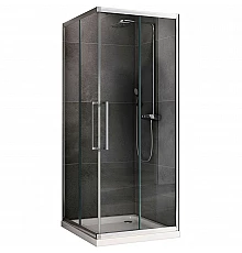 Душевой уголок Abber Schwarzer Diamant 90x90 AG02090H профиль Хром стекло прозрачное