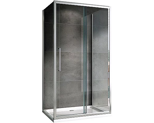 Купить Душевой уголок Abber Schwarzer Diamant 110x70 AG30110H-S70-S70 профиль Хром стекло прозрачное в магазине сантехники Santeh-Crystal.ru