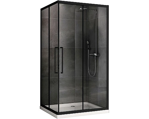 Приобрести Душевой уголок Abber Schwarzer Diamant 120x90 AG02129BH профиль Черный стекло прозрачное в магазине сантехники Santeh-Crystal.ru