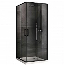 Душевой уголок Abber Schwarzer Diamant 90x90 AG02090B5 профиль Черный стекло прозрачное