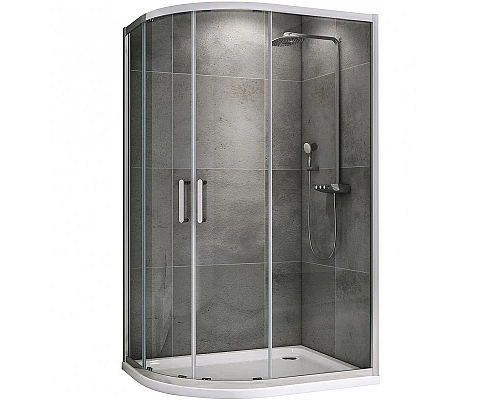 Купить Душевой уголок Abber Schwarzer Diamant 110x90 AG01119 профиль Хром стекло прозрачное в магазине сантехники Santeh-Crystal.ru