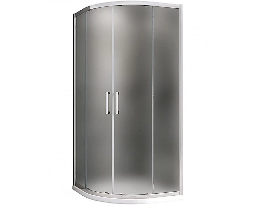 Приобрести Душевой уголок Abber Schwarzer Diamant 80x80 AG01080M профиль Хром стекло матовое в магазине сантехники Santeh-Crystal.ru