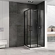 Купить Душевой уголок Abber Schwarzer Diamant 80x80 AG02080B5 профиль Черный стекло прозрачное в магазине сантехники Santeh-Crystal.ru