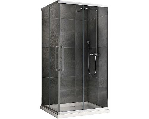 Приобрести Душевой уголок Abber Schwarzer Diamant 120x80 AG02128H профиль Хром стекло прозрачное в магазине сантехники Santeh-Crystal.ru