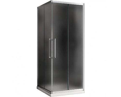 Приобрести Душевой уголок Abber Schwarzer Diamant 90x90 AG02090MH профиль Хром стекло матовое в магазине сантехники Santeh-Crystal.ru