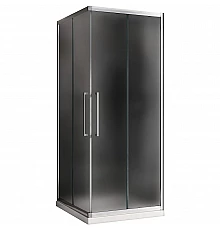 Душевой уголок Abber Schwarzer Diamant 100x100 AG02100MH профиль Хром стекло матовое