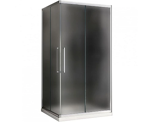 Приобрести Душевой уголок Abber Schwarzer Diamant 120x80 AG02128MH профиль Хром стекло матовое в магазине сантехники Santeh-Crystal.ru