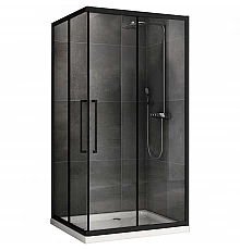 Душевой уголок Abber Schwarzer Diamant 120x80 AG02128BH профиль Черный стекло прозрачное