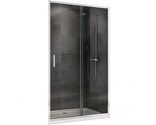 Приобрести Душевая дверь Abber Schwarzer Diamant 120 AG301205 профиль Хром стекло прозрачное в магазине сантехники Santeh-Crystal.ru