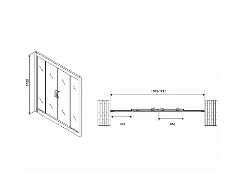 Заказать Шторка на ванну Abber Schwarzer Diamant 170х140 AG57170 профиль Хром стекло прозрачное в магазине сантехники Santeh-Crystal.ru