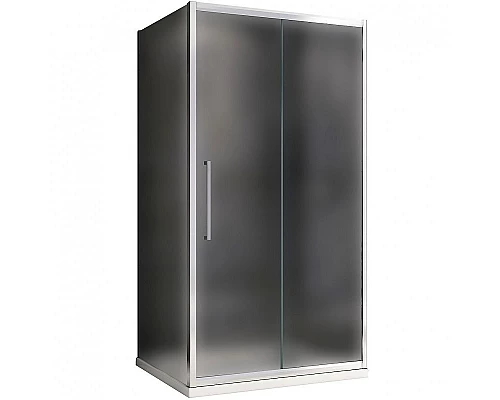 Приобрести Душевой уголок Abber Schwarzer Diamant 110x80 AG30110MH-S80M профиль Хром стекло матовое в магазине сантехники Santeh-Crystal.ru