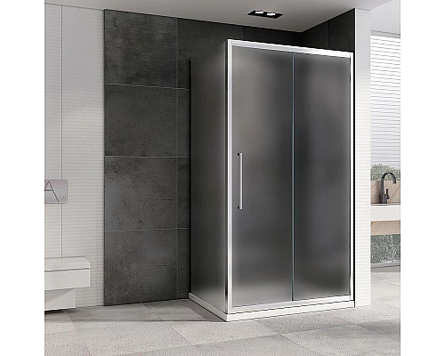 Заказать Душевой уголок Abber Schwarzer Diamant 140x85 AG30140MH-S85M профиль Хром стекло матовое в магазине сантехники Santeh-Crystal.ru