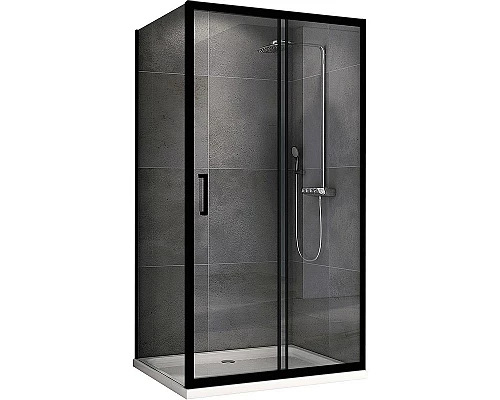 Приобрести Душевой уголок Abber Schwarzer Diamant 170x85 AG30170B-S85B профиль Черный стекло прозрачное в магазине сантехники Santeh-Crystal.ru