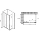 Заказать Душевой уголок Abber Schwarzer Diamant 140x85 AG30140BH-S85B профиль Черный стекло прозрачное в магазине сантехники Santeh-Crystal.ru