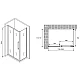Купить Душевой уголок Abber Schwarzer Diamant 180x75 AG30180BH-S75B профиль Черный стекло прозрачное в магазине сантехники Santeh-Crystal.ru