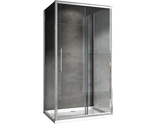 Заказать Душевой уголок Abber Schwarzer Diamant 160x75 AG30160H-S75-S75 профиль Хром стекло прозрачное в магазине сантехники Santeh-Crystal.ru