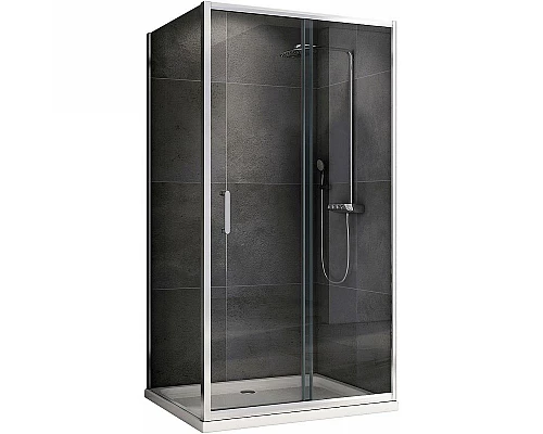 Приобрести Душевой уголок Abber Schwarzer Diamant 130x90 AG301305-S905 профиль Хром стекло прозрачное в магазине сантехники Santeh-Crystal.ru