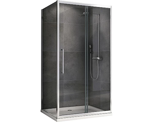 Купить Душевой уголок Abber Schwarzer Diamant 140x75 AG30140H-S75 профиль Хром стекло прозрачное в магазине сантехники Santeh-Crystal.ru