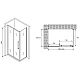 Купить Душевой уголок Abber Schwarzer Diamant 140x85 AG30140H-S85 профиль Хром стекло прозрачное в магазине сантехники Santeh-Crystal.ru