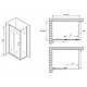 Купить Душевой уголок Abber Schwarzer Diamant 120x100 AG30120B5-S100B5 профиль Черный стекло прозрачное в магазине сантехники Santeh-Crystal.ru
