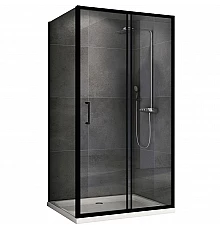 Душевой уголок Abber Schwarzer Diamant 120x70 AG30120B5-S70B5 профиль Черный стекло прозрачное