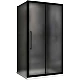 Душевой уголок Abber Schwarzer Diamant 110x80 AG30110BMH-S80BM профиль Черный стекло матовое
