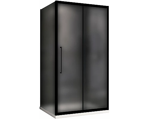 Душевой уголок Abber Schwarzer Diamant 130x80 AG30130BMH-S80BM профиль Черный стекло матовое