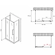 Душевой уголок Abber Schwarzer Diamant 100x80 AG30100BMH-S80BM-S80BM профиль Черный стекло матовое