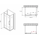 Душевой уголок Abber Schwarzer Diamant 110x80 AG30110BMH-S80BM-S80BM профиль Черный стекло матовое
