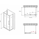 Душевой уголок Abber Schwarzer Diamant 160x80 AG30160BMH-S80BM-S80BM профиль Черный стекло матовое